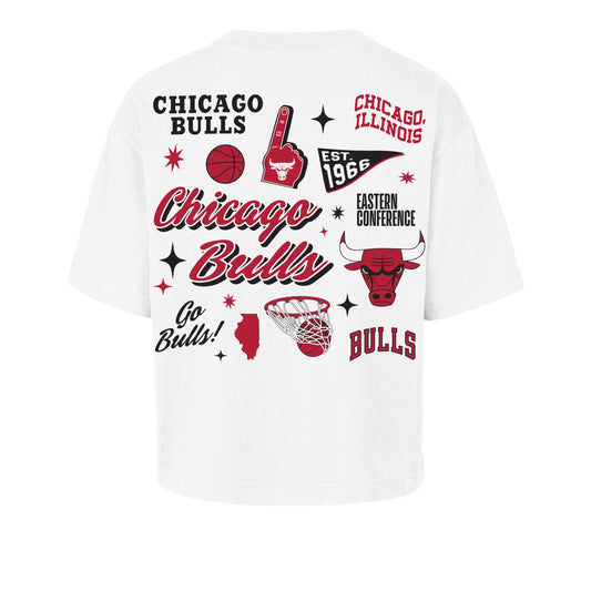 CHICAGO BULLS COLLAGE SCRIPT '47 REED CITY TEE WOMENS