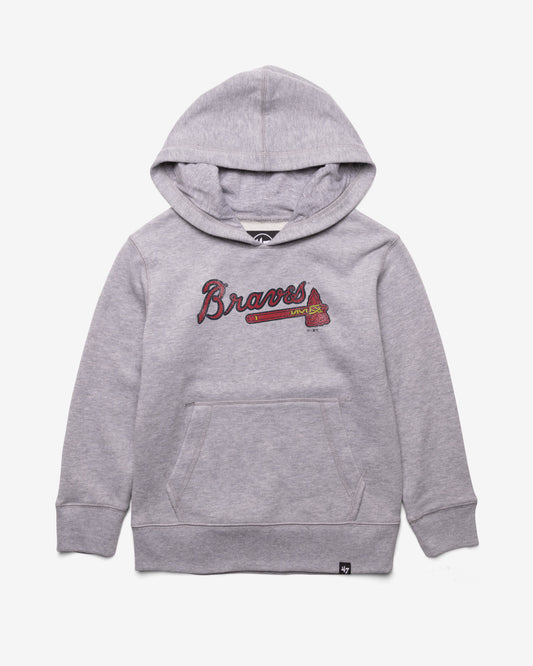 ATLANTA BRAVES DISTRESSED IMPRINT '47 KID'S HEADLINE HOOD