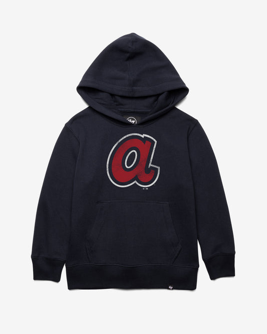 ATLANTA BRAVES DISTRESSED '47 KID'S IMPRINT HEADLNE HOOD