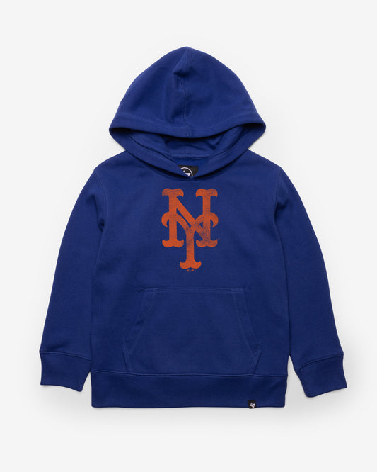 NEW YORK METS DISTRESSED IMPRINT '47 KID'S HEADLINE HOOD