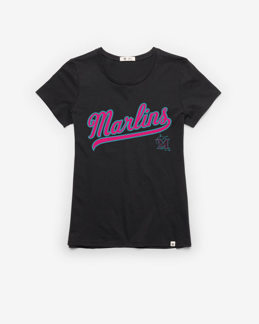 MIAMI MARLINS CITY CONNECT TAIL SWEEP '47 FRANKIE TEE WOMENS