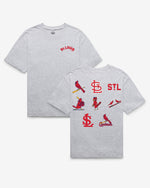 ST. LOUIS CARDINALS COOPERSTOWN HISTORY LOCK '47 FOUNDATION TEE