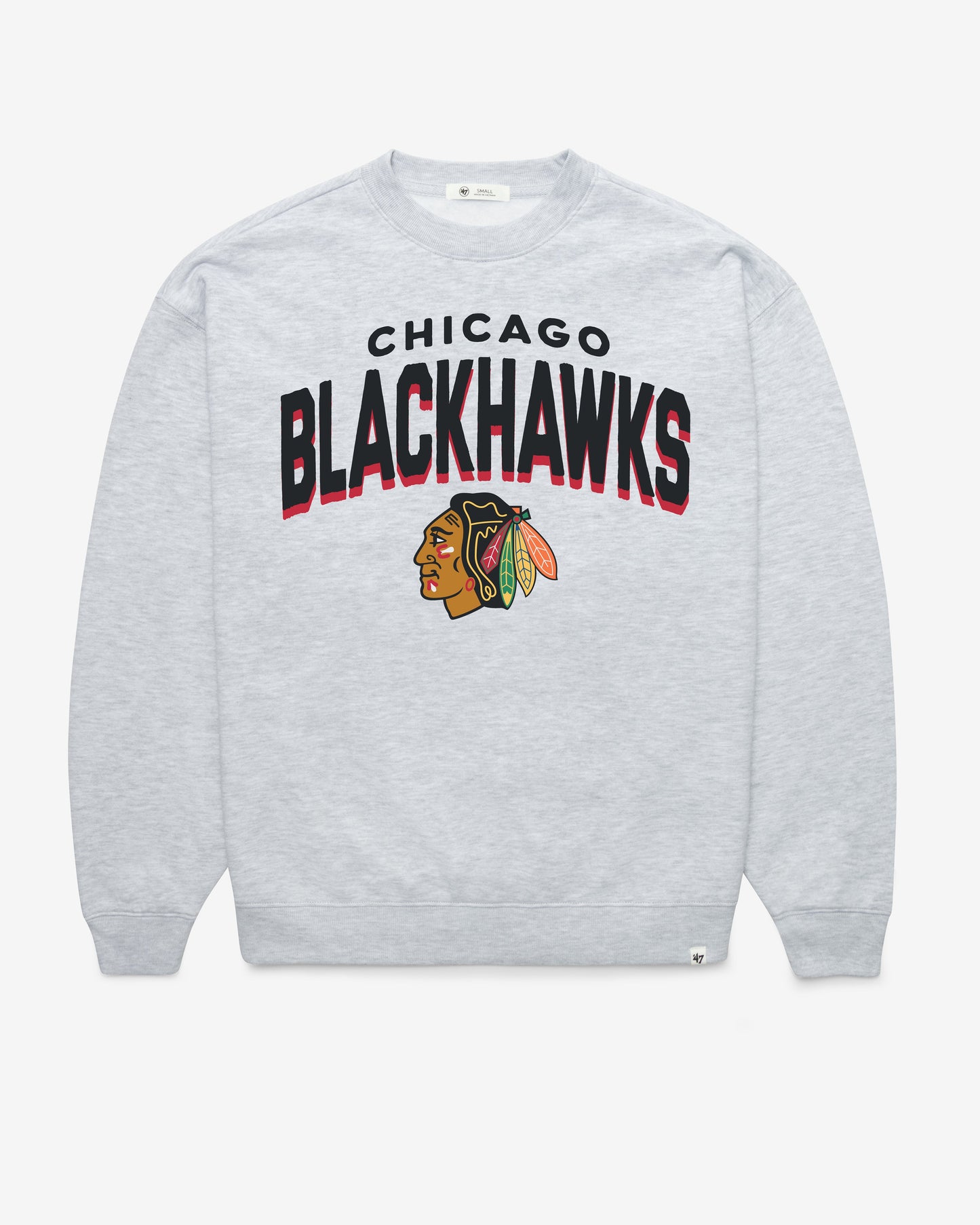 CHICAGO BLACKHAWKS CAMPUS ARCH CLOUD '47 OVERSIZED CREW WOMENS