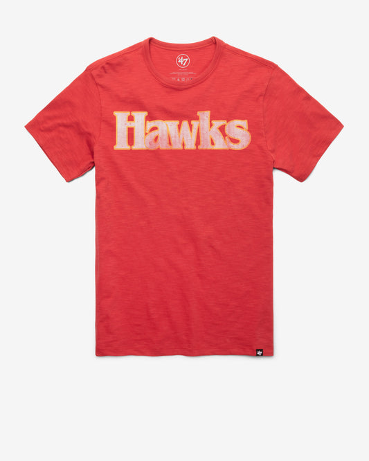ATLANTA HAWKS HARDWOOD CLASSICS GRIT WORDMARK '47 SCRUM TEE