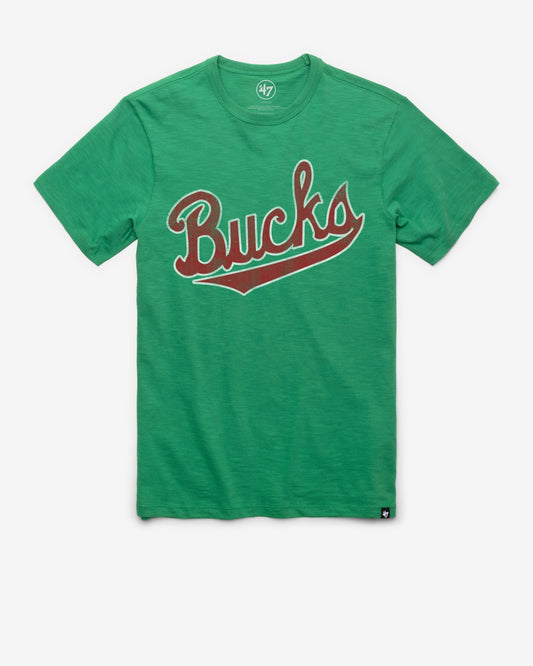 MILWAUKEE BUCKS HARDWOODS CLASSICS GRIT WORDMARK '47 SCRUM TEE
