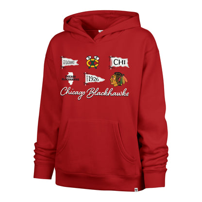 CHICAGO BLACKHAWKS BOW AND BANNERS '47 NAOMI HOOD WOMENS