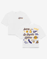 LOS ANGELES LAKERS COLLAGE SCRIPT '47 REED CITY TEE WOMENS