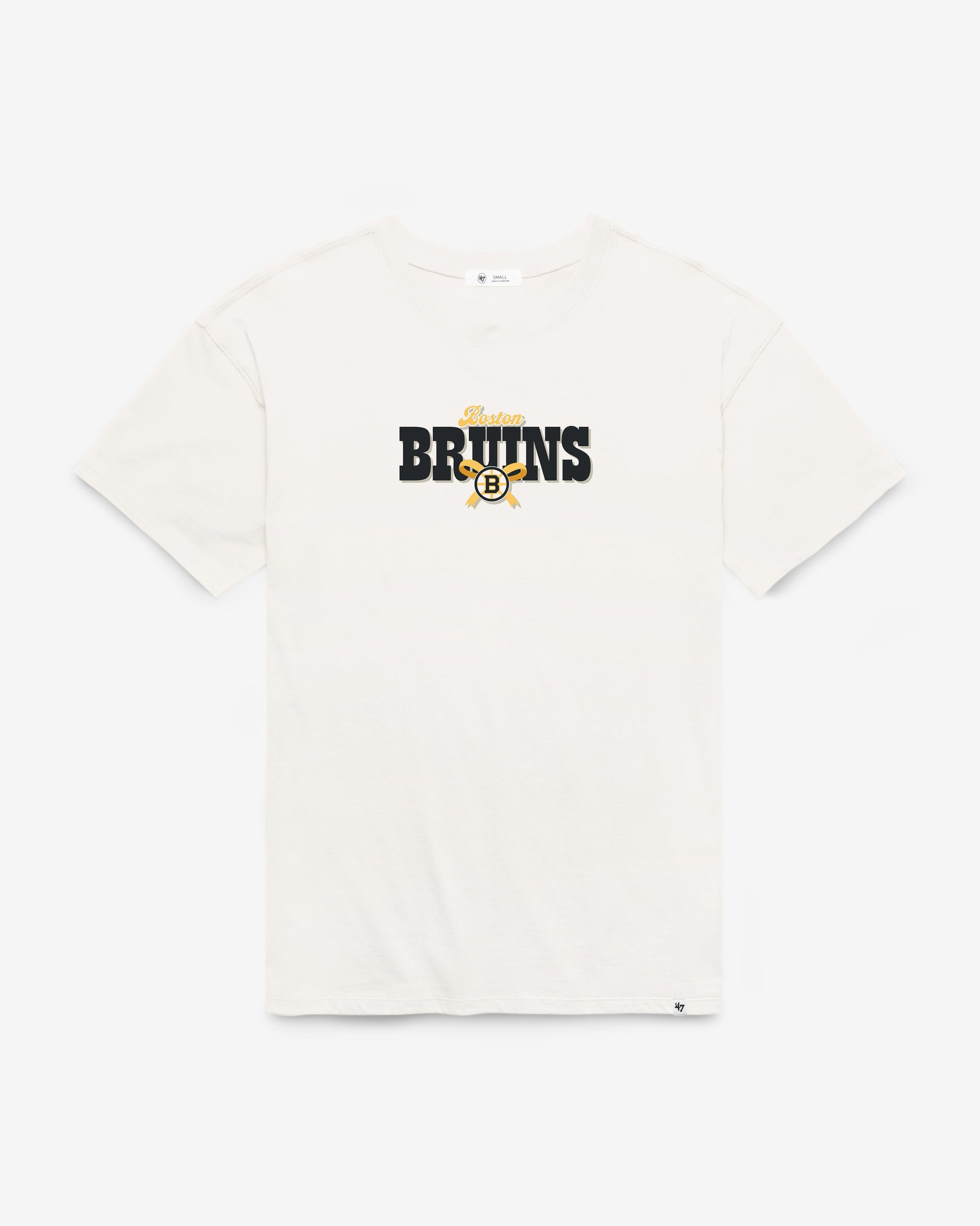 BOSTON BRUINS BOW AND BANNER BACKER '47 SADIE TEE WOMENS
