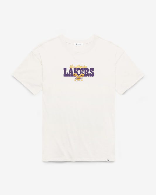 LOS ANGELES LAKERS BOW AND BANNER BACKER '47 SADIE TEE WOMENS