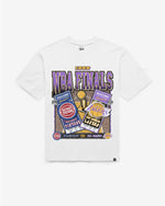 DETROIT PISTONS VS. LOS ANGELES LAKERS NBA FINALS DUELING COURT MATCHUP '47 FOUNDATION TEE