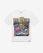 DETROIT PISTONS VS. SAN ANTONIO SPURS NBA FINALS DUELING COURT MATCHUP '47 FOUNDATION TEE