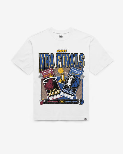 MIAMI HEAT VS. DALLAS MAVERICKS NBA FINALS DUELING COURT MATCHUP '47 FOUNDATION TEE
