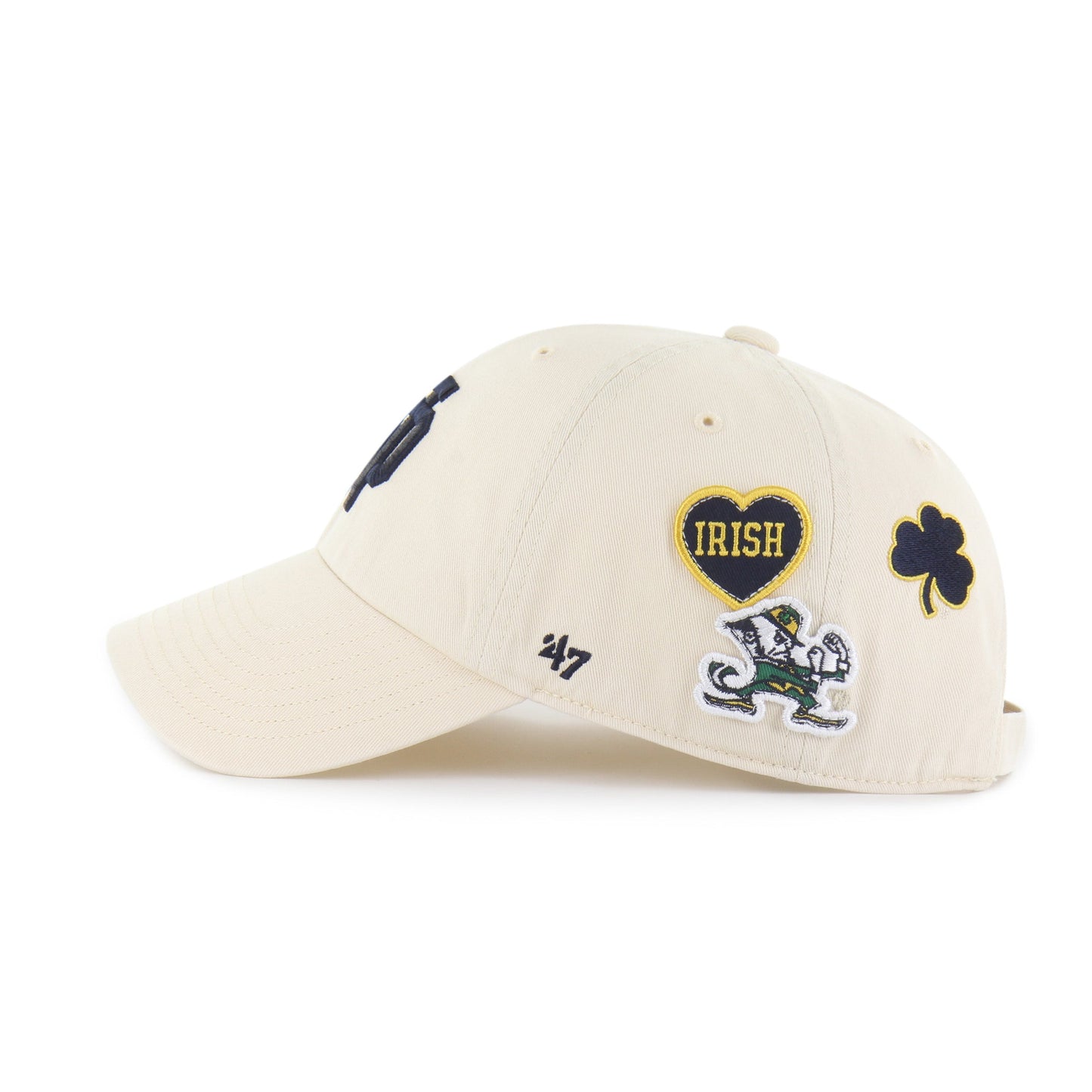 NOTRE DAME FIGHTING IRISH BADGES '47 CLEAN UP