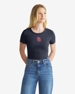 ST. LOUIS CARDINALS MICRO EMB '47 BABY RIB TEE WOMENS