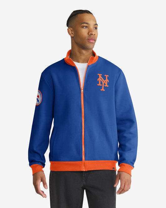 NEW YORK METS COOPERSTOWN RELIEF PITCHER PIQUE '47 TRACK JACKET