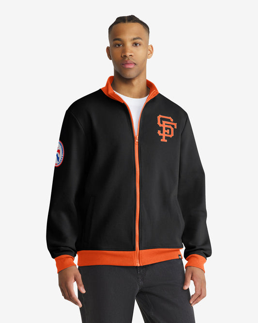 SAN FRANCISCO GIANTS COOPERSTOWN RELIEF PITCHER PIQUE '47 TRACK JACKET